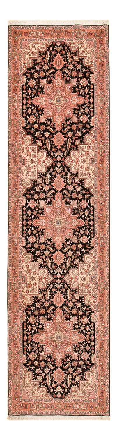 Løber Persisk tæppe - Tabriz - Royal - 352 x 91 cm - mørkeblå