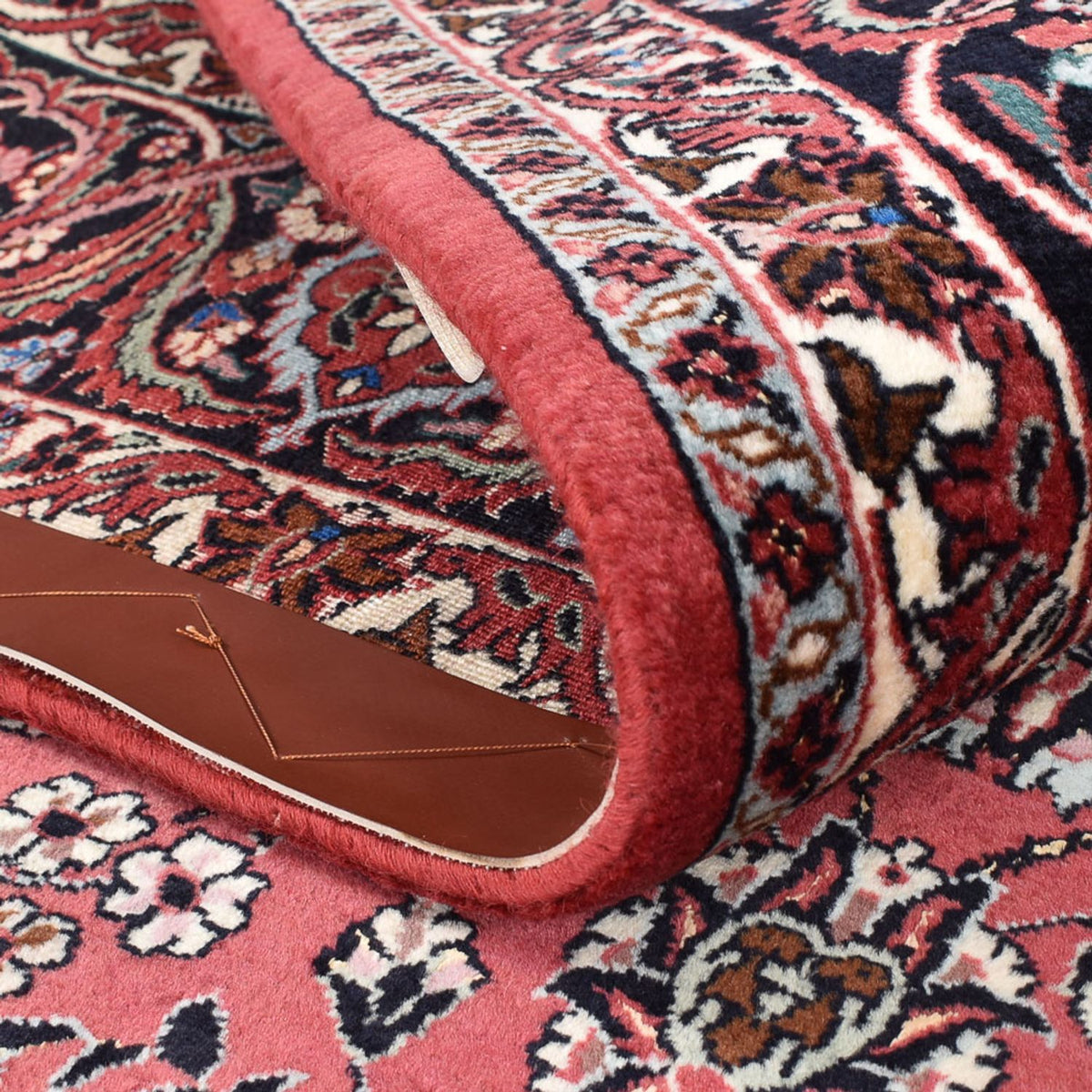 Persisk tæppe - Bijar - 296 x 207 cm - lysrød