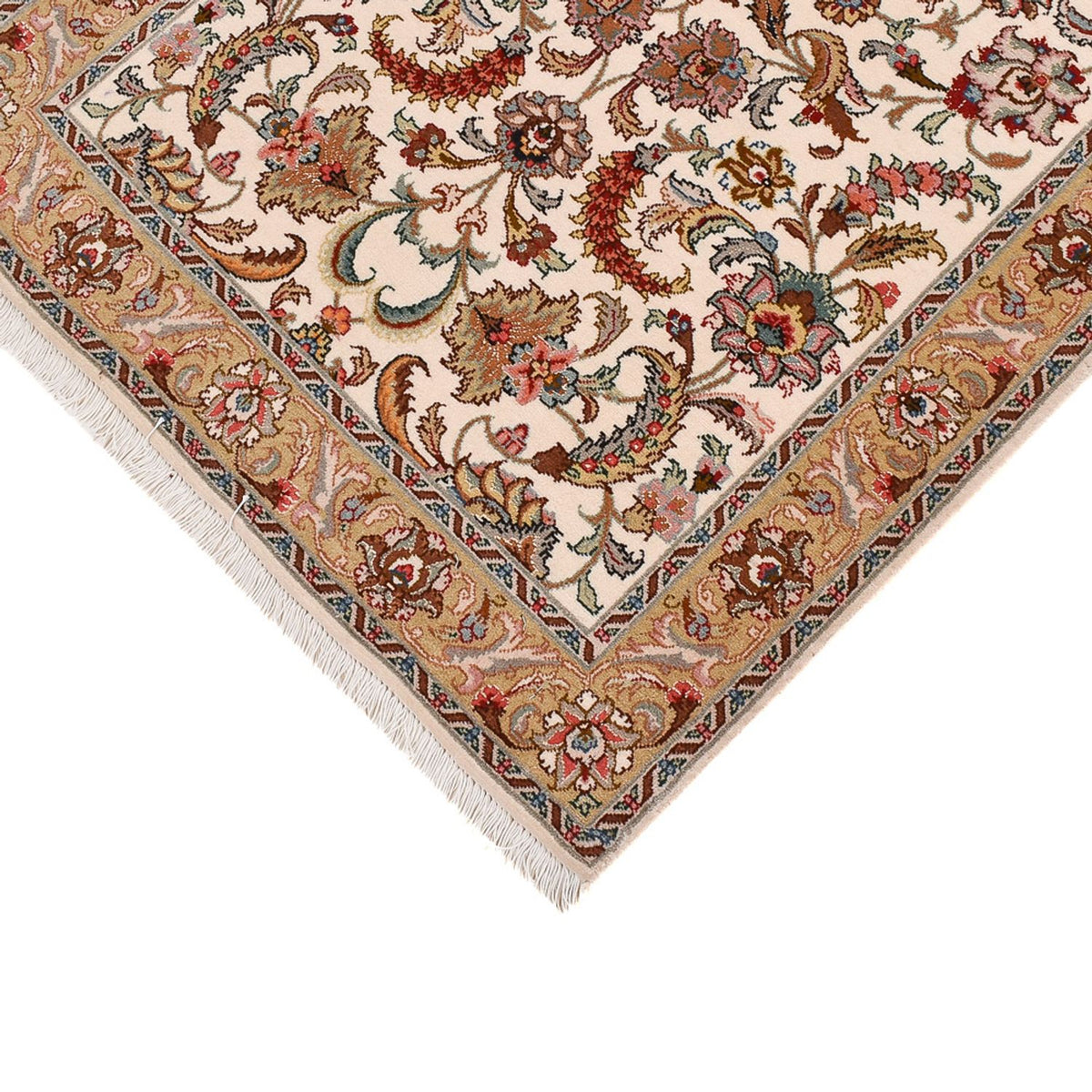 Løber Persisk tæppe - Tabriz - Premium - 307 x 79 cm - karamel
