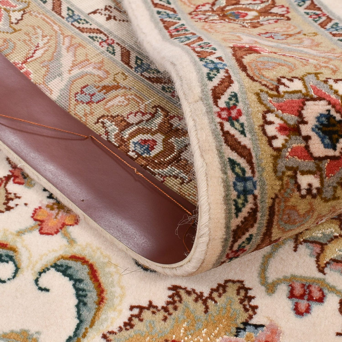 Løber Persisk tæppe - Tabriz - Premium - 307 x 79 cm - karamel