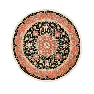 Persisk tæppe - Tabriz - Premium rundt  - 200 x 200 cm - flerfarvet
