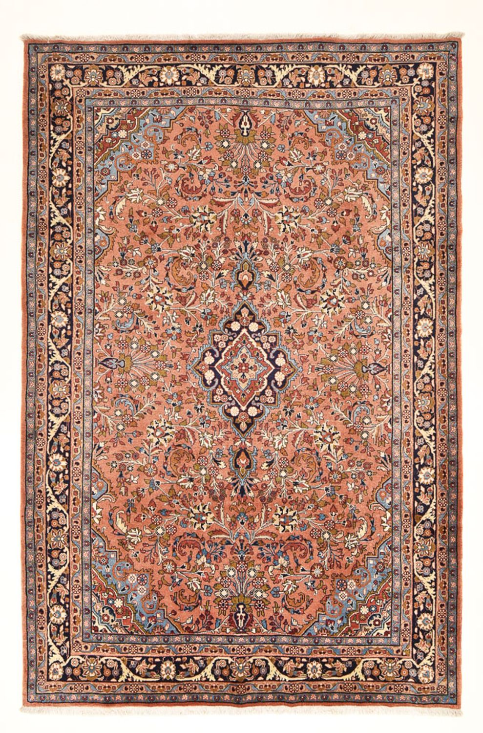 Persisk tæppe - Nomadisk - 310 x 208 cm - lysrød