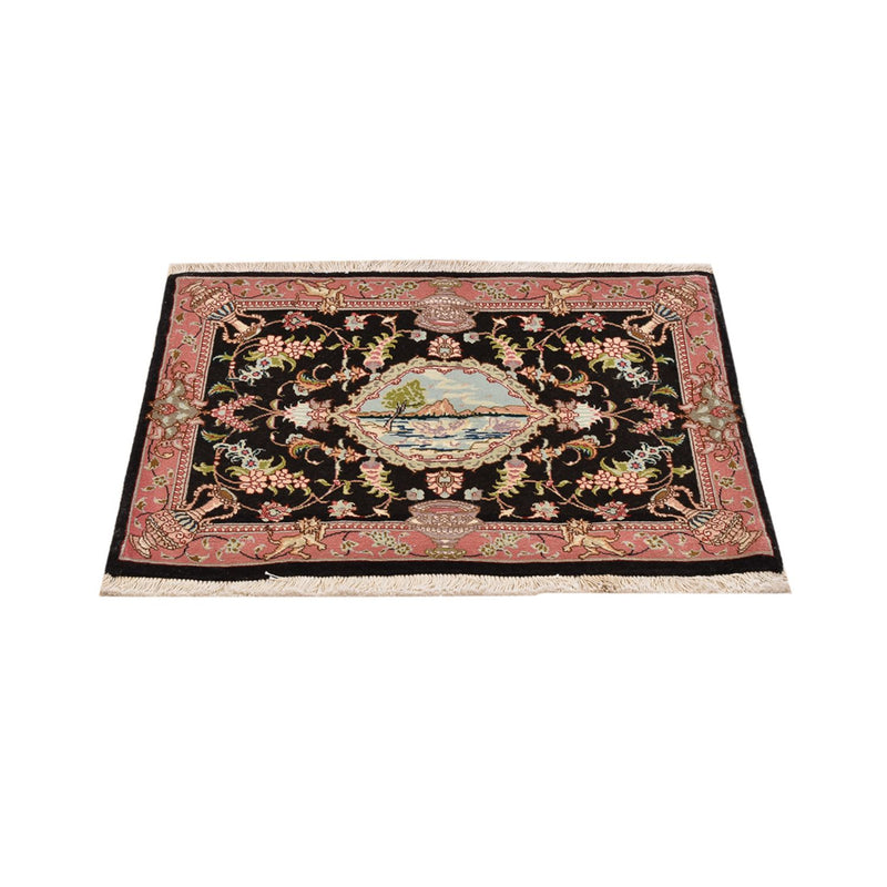 Persisk tæppe - Tabriz - Royal - 72 x 55 cm - mørkeblå