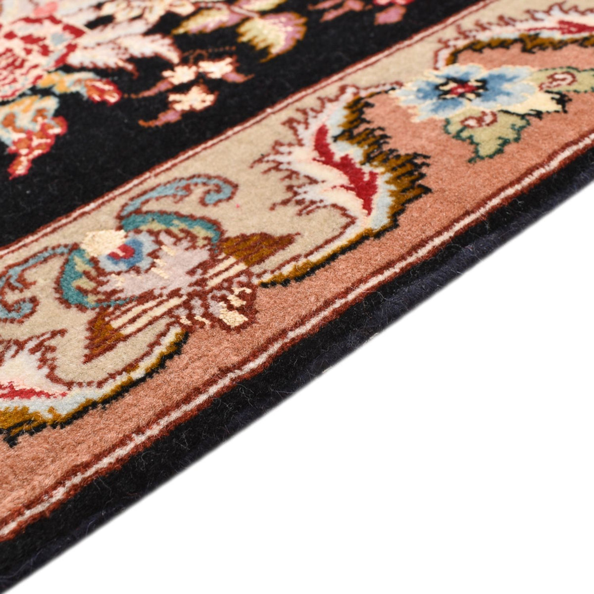 Persisk tæppe - Tabriz - Royal - 76 x 52 cm - mørkeblå