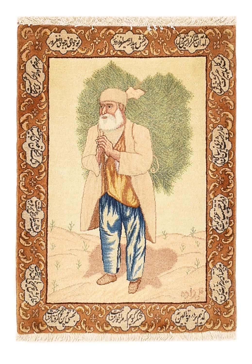 Persisk tæppe - Tabriz - Royal - 73 x 56 cm - flerfarvet