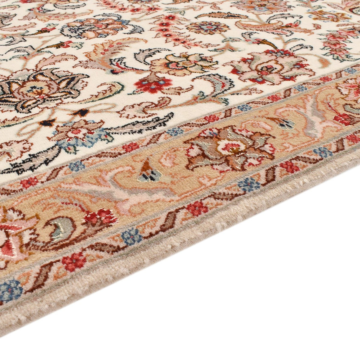 Løber Persisk tæppe - Tabriz - Premium - 320 x 83 cm - karamel