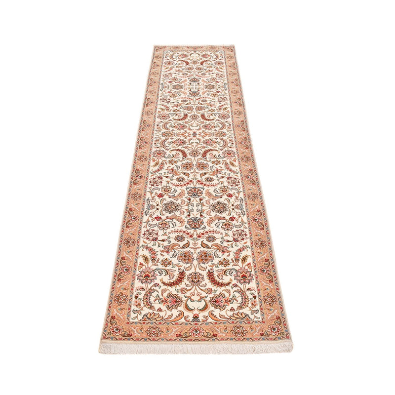 Løber Persisk tæppe - Tabriz - Premium - 320 x 83 cm - karamel