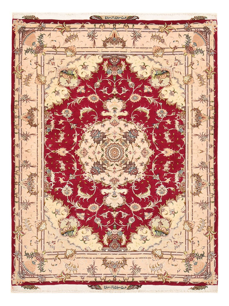 Persisk tæppe - Tabriz - Royal - 210 x 154 cm - rød