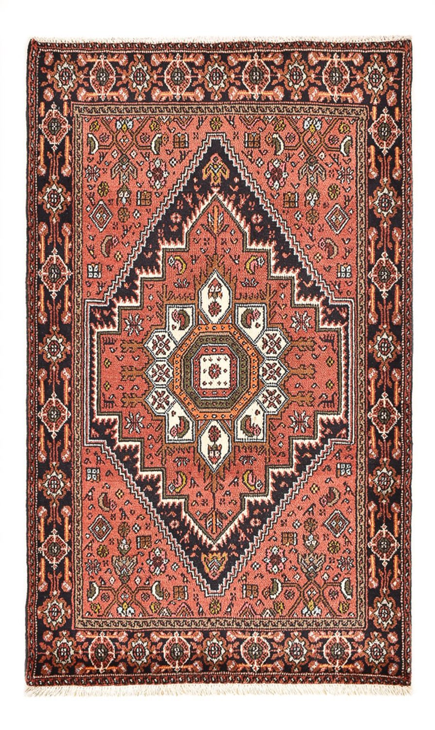 Persisk tæppe - Nomadisk - 124 x 74 cm - lysrød