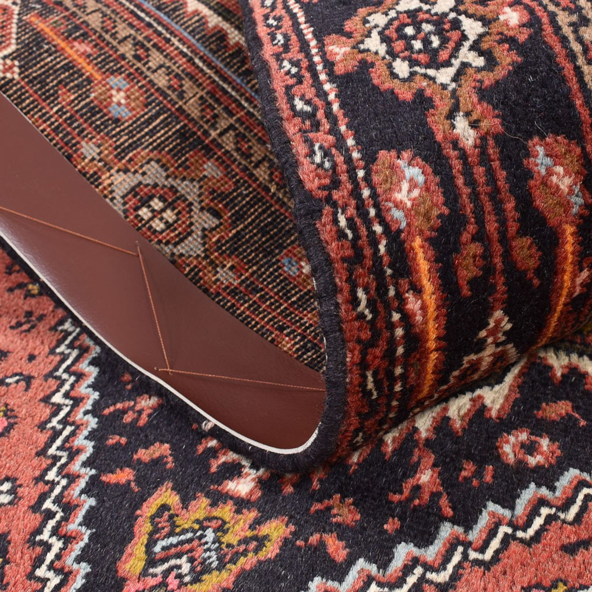 Persisk tæppe - Nomadisk - 124 x 74 cm - lysrød