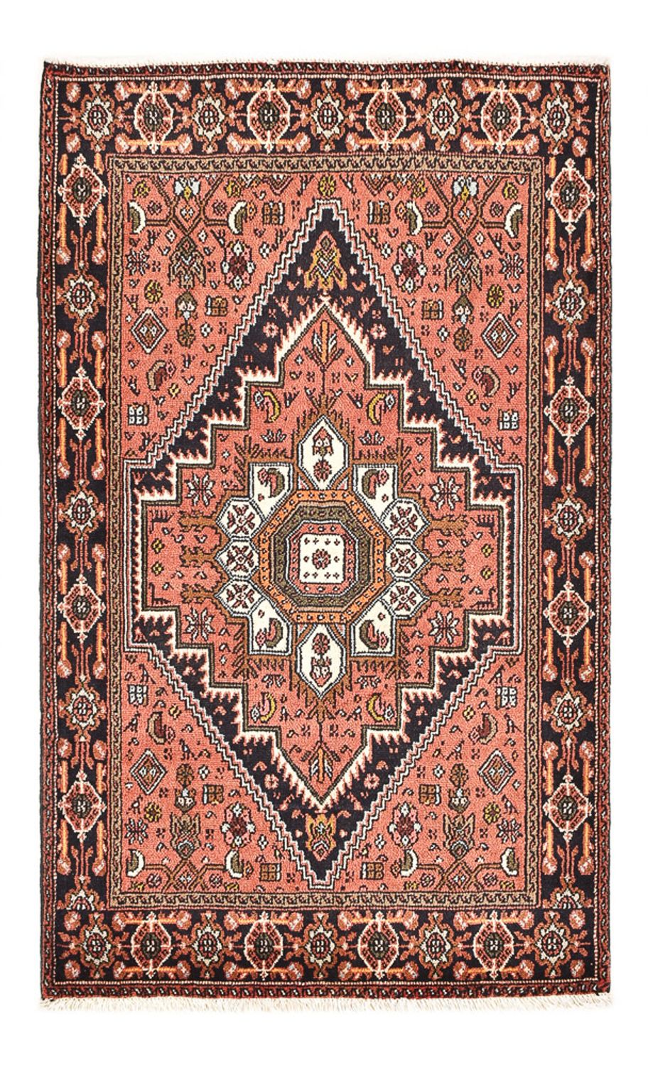 Persisk tæppe - Nomadisk - 126 x 76 cm - lysrød