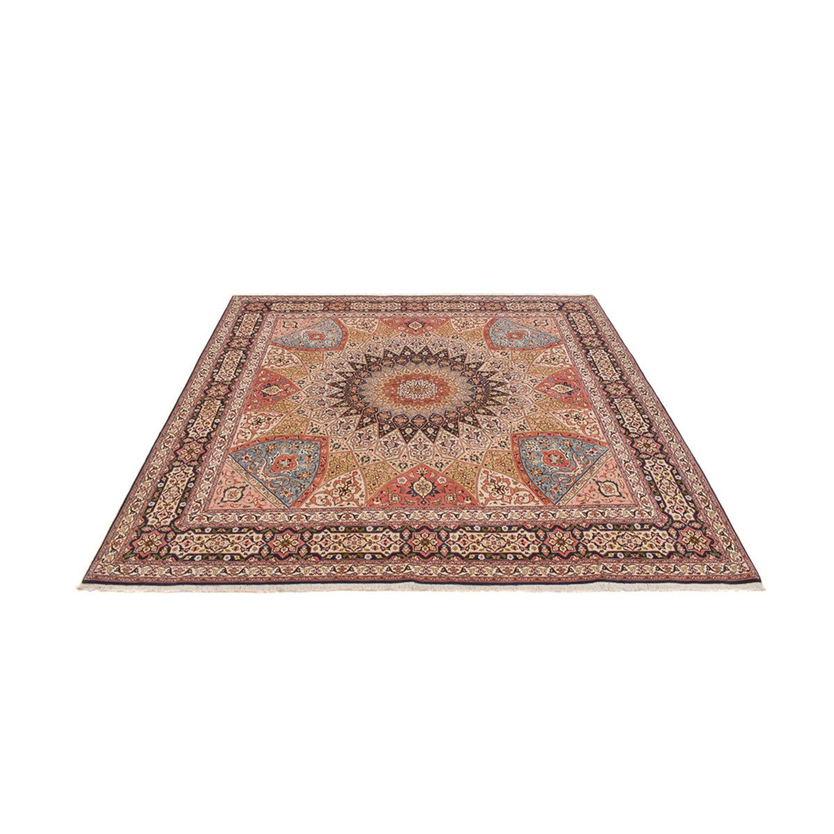 Persisk tæppe - Tabriz - Royal firkantet  - 254 x 248 cm - mørk beige