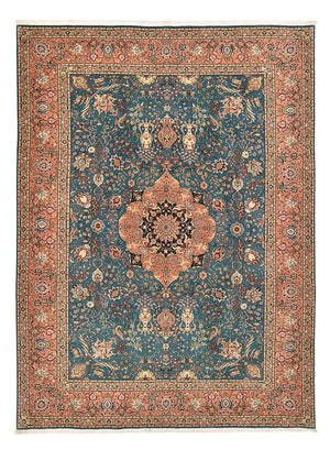 Persisk tæppe - Tabriz - Royal - 352 x 253 cm - havblå