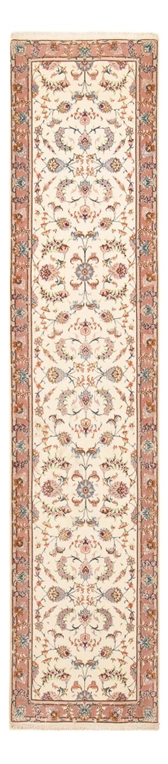 Løber Persisk tæppe - Tabriz - Premium - 347 x 77 cm - beige