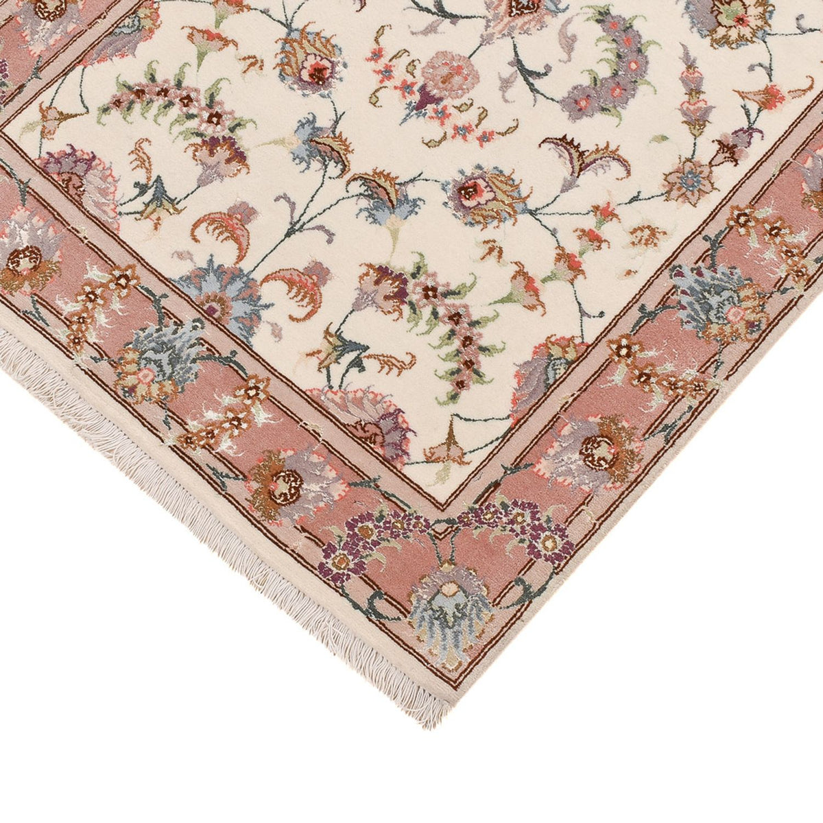 Løber Persisk tæppe - Tabriz - Premium - 347 x 77 cm - beige