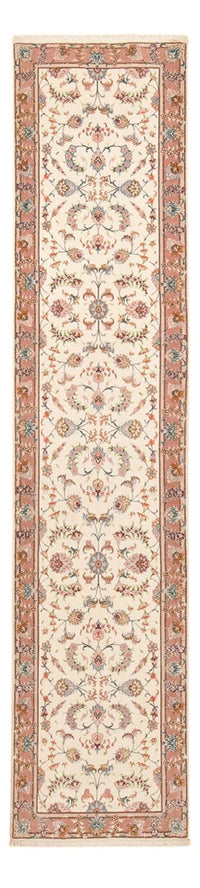 Løber Persisk tæppe - Tabriz - Premium - 347 x 77 cm - beige