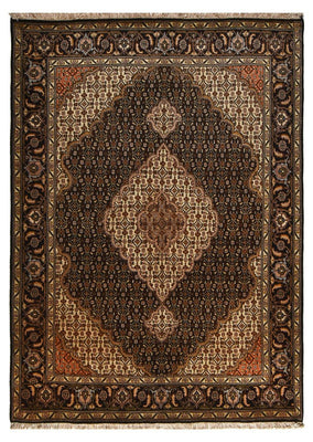 Persisk tæppe - Tabriz - Royal - 205 x 146 cm - mørkebrun