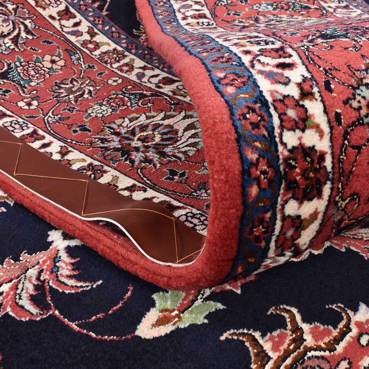 Persisk tæppe - Bijar - 298 x 202 cm - mørkeblå