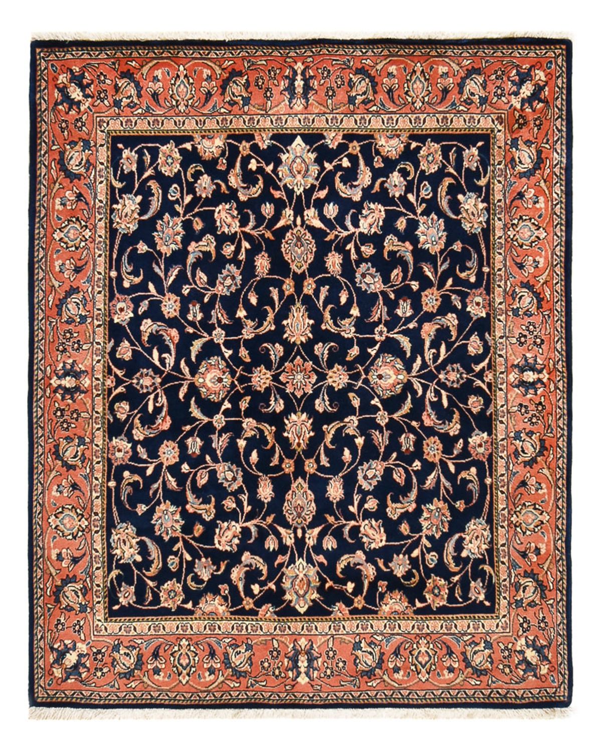 Persisk tæppe - Classic - 170 x 136 cm - mørkeblå