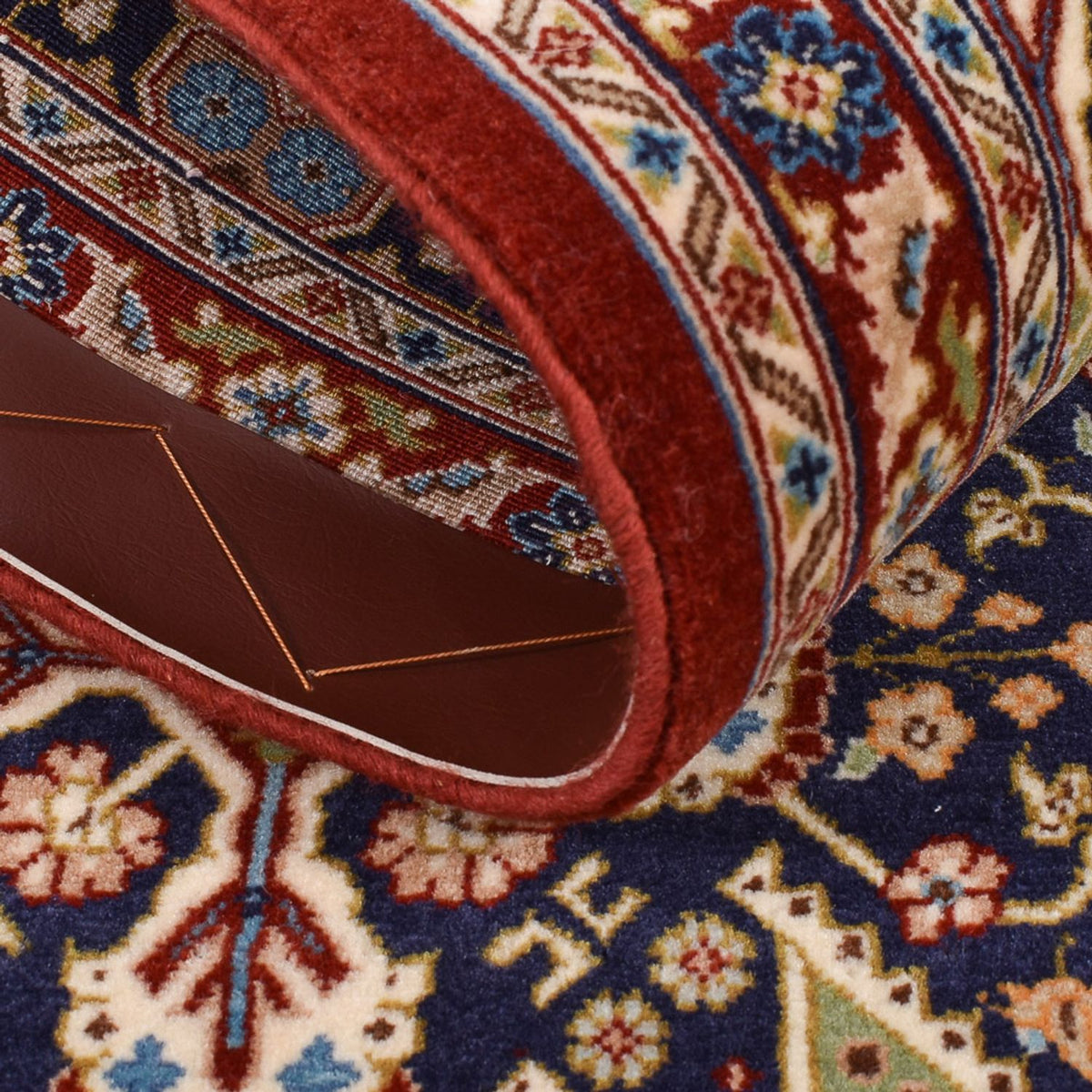 Løber Persisk tæppe - Ghom - Royal - 193 x 51 cm - mørk beige