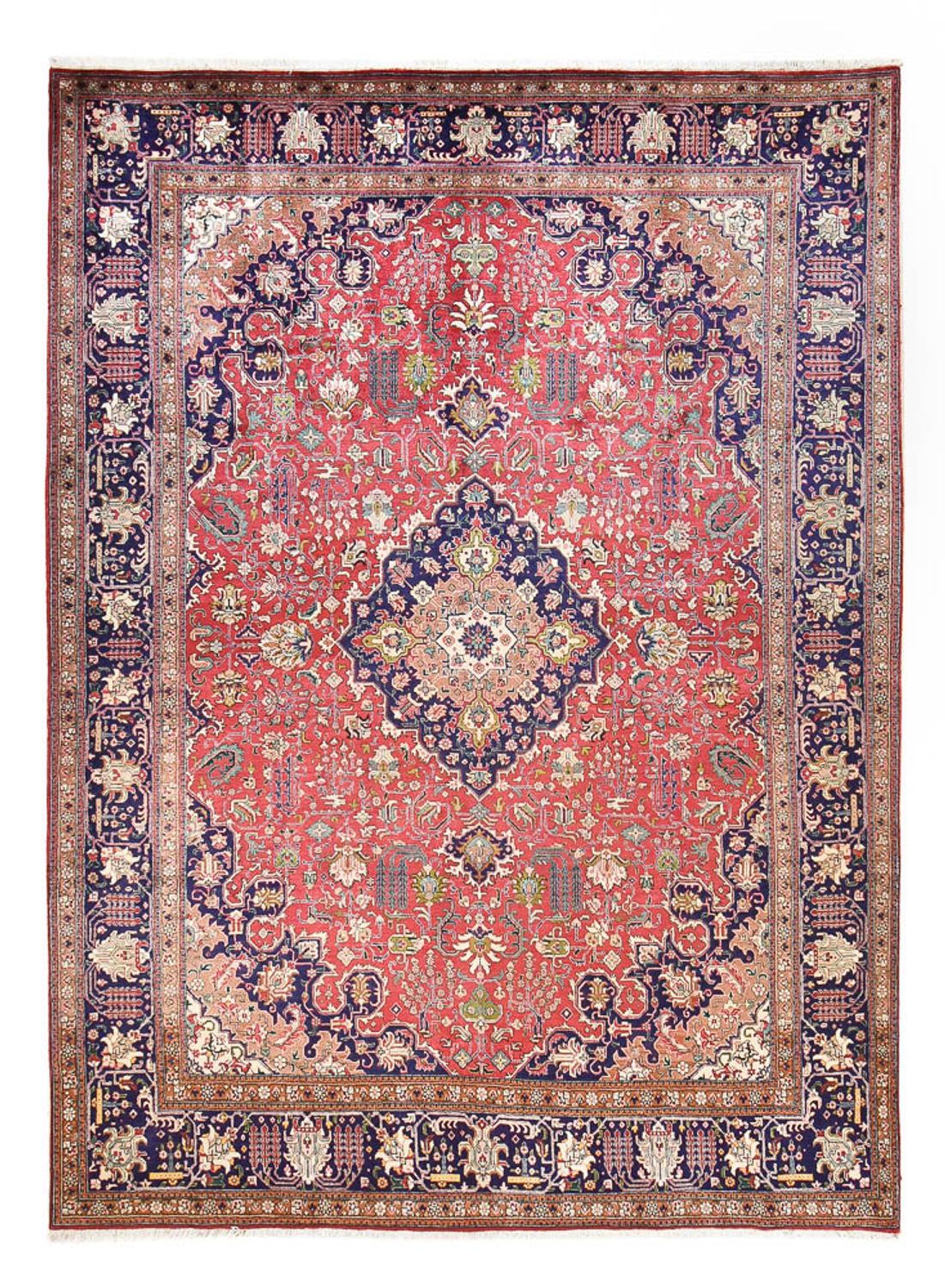 Persisk tæppe - Tabriz - Royal - 402 x 300 cm - lysrød