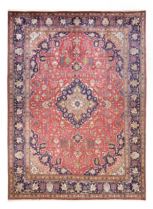 Persisk tæppe - Tabriz - Royal - 402 x 300 cm - lysrød