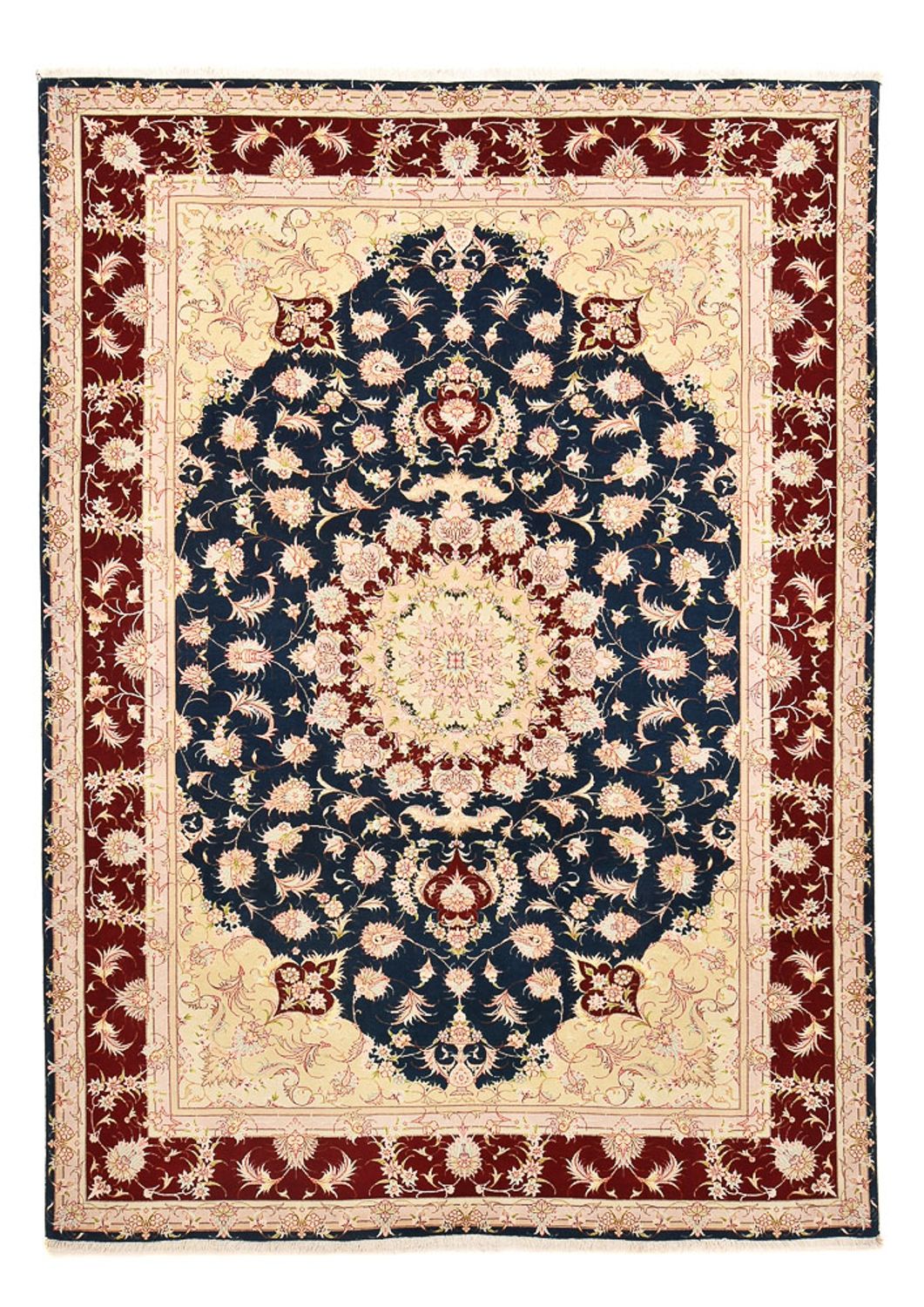 Persisk tæppe - Tabriz - Royal - 287 x 202 cm - mørkeblå