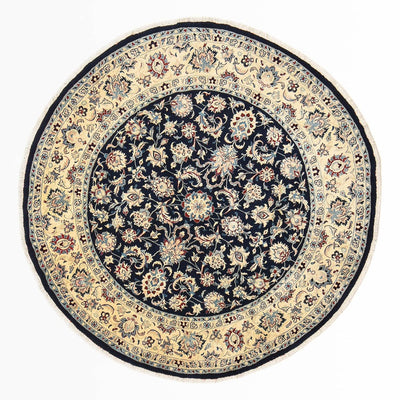 Persisk tæppe - Classic - 240 x 240 cm - mørkeblå
