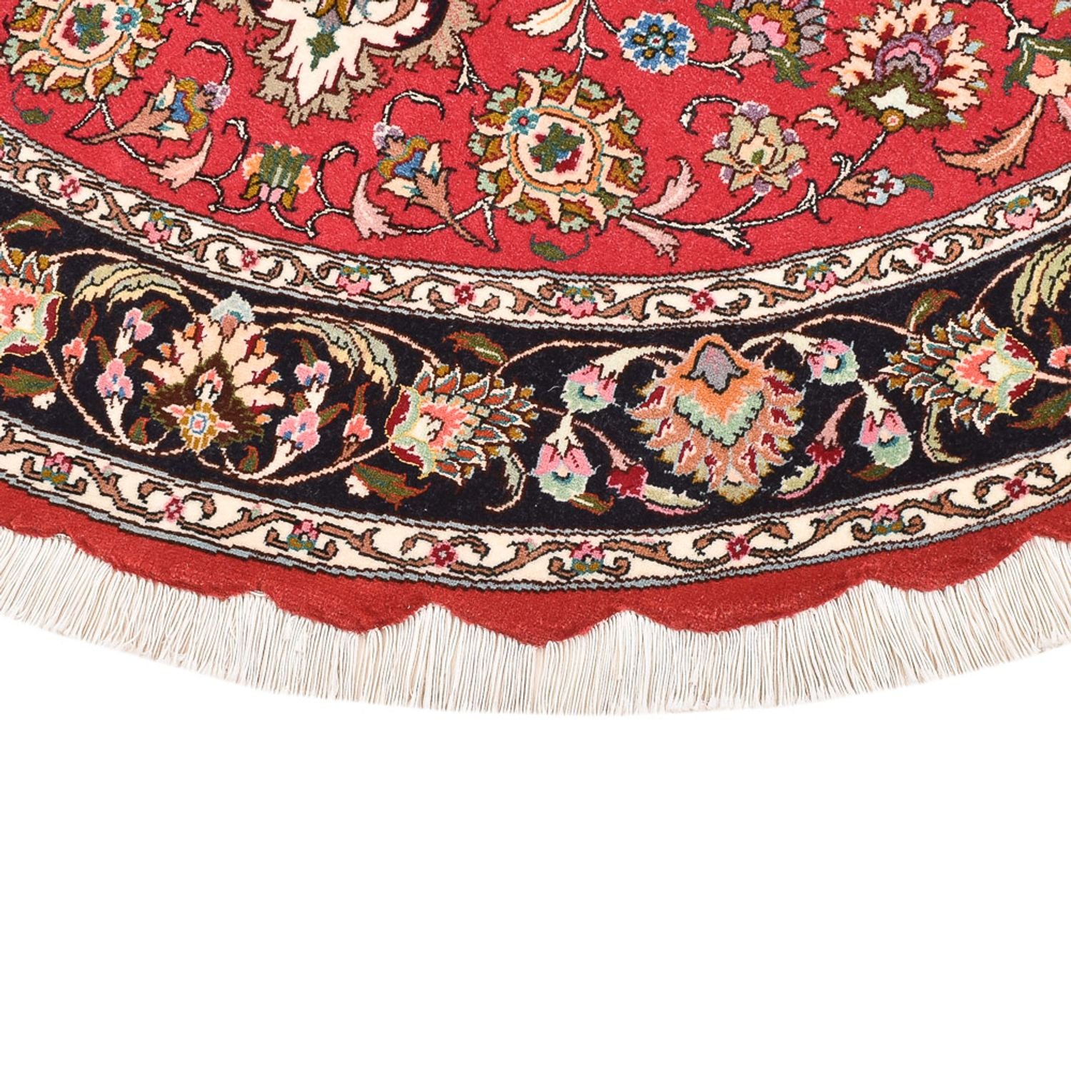 Persisk tæppe - Tabriz - Royal rundt  - 150 x 150 cm - rød