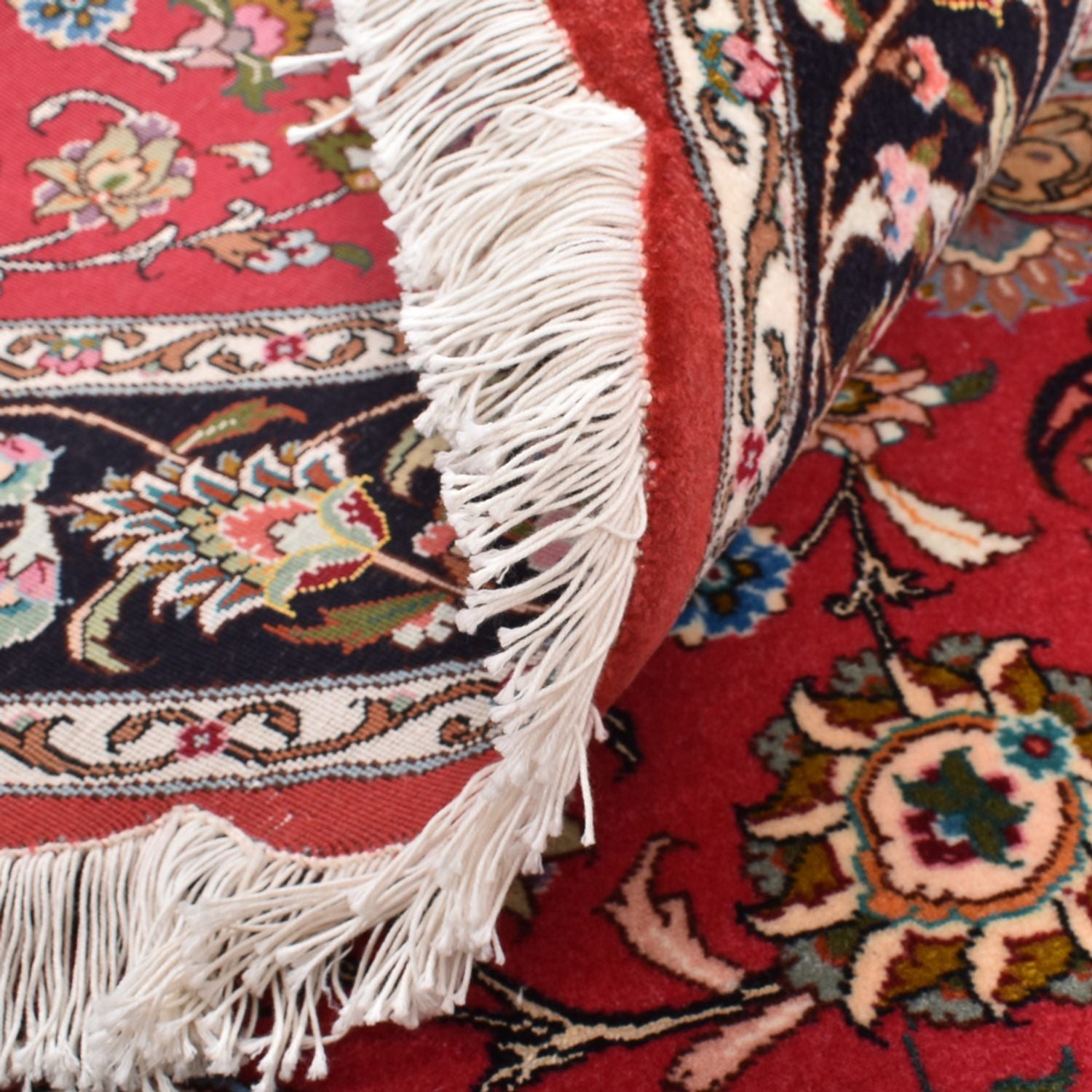 Persisk tæppe - Tabriz - Royal rundt  - 150 x 150 cm - rød