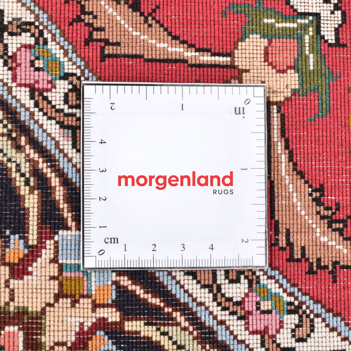 Persisk tæppe - Tabriz - Royal rundt  - 150 x 150 cm - rød