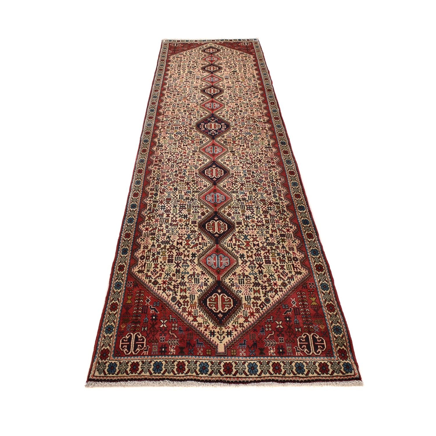 Løber Persisk tæppe - Nomadisk - 390 x 97 cm - beige