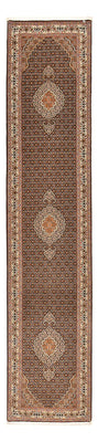 Løber Persisk tæppe - Tabriz - Royal - 392 x 67 cm - mørk beige