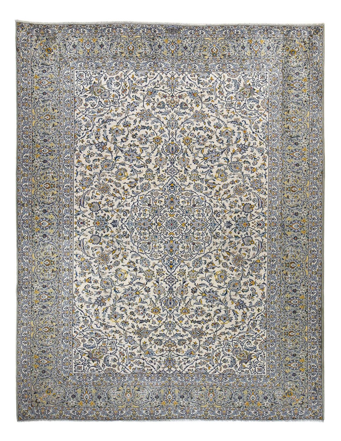 Persisk tæppe - Keshan - Royal - 350 x 285 cm - grå