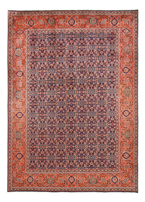 Persisk tæppe - Tabriz - Royal - 373 x 278 cm - bordeaux rød