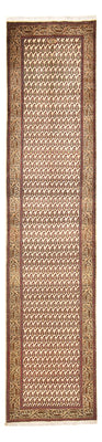 Løber Persisk tæppe - Tabriz - Royal - 427 x 97 cm - mørk beige
