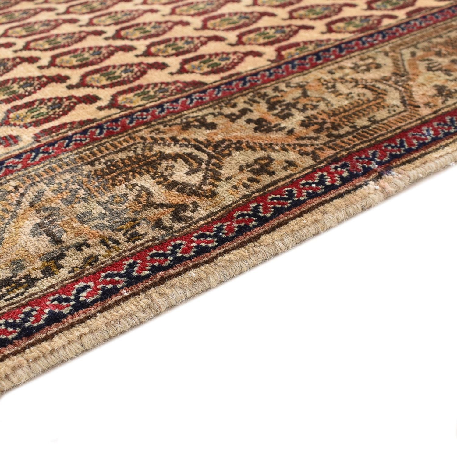 Løber Persisk tæppe - Tabriz - Royal - 427 x 97 cm - mørk beige