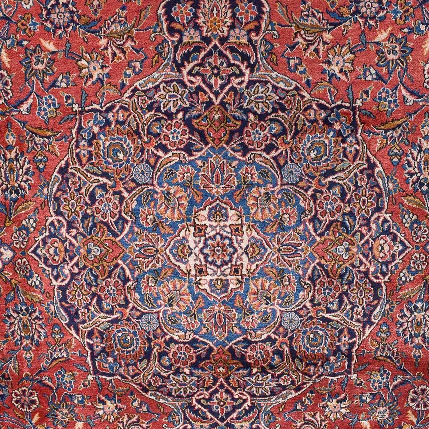 Persisk tæppe - Keshan - Royal - 445 x 333 cm - lysrød