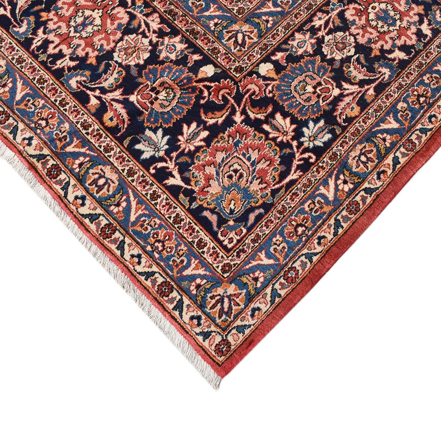 Persisk tæppe - Keshan - Royal - 445 x 333 cm - lysrød