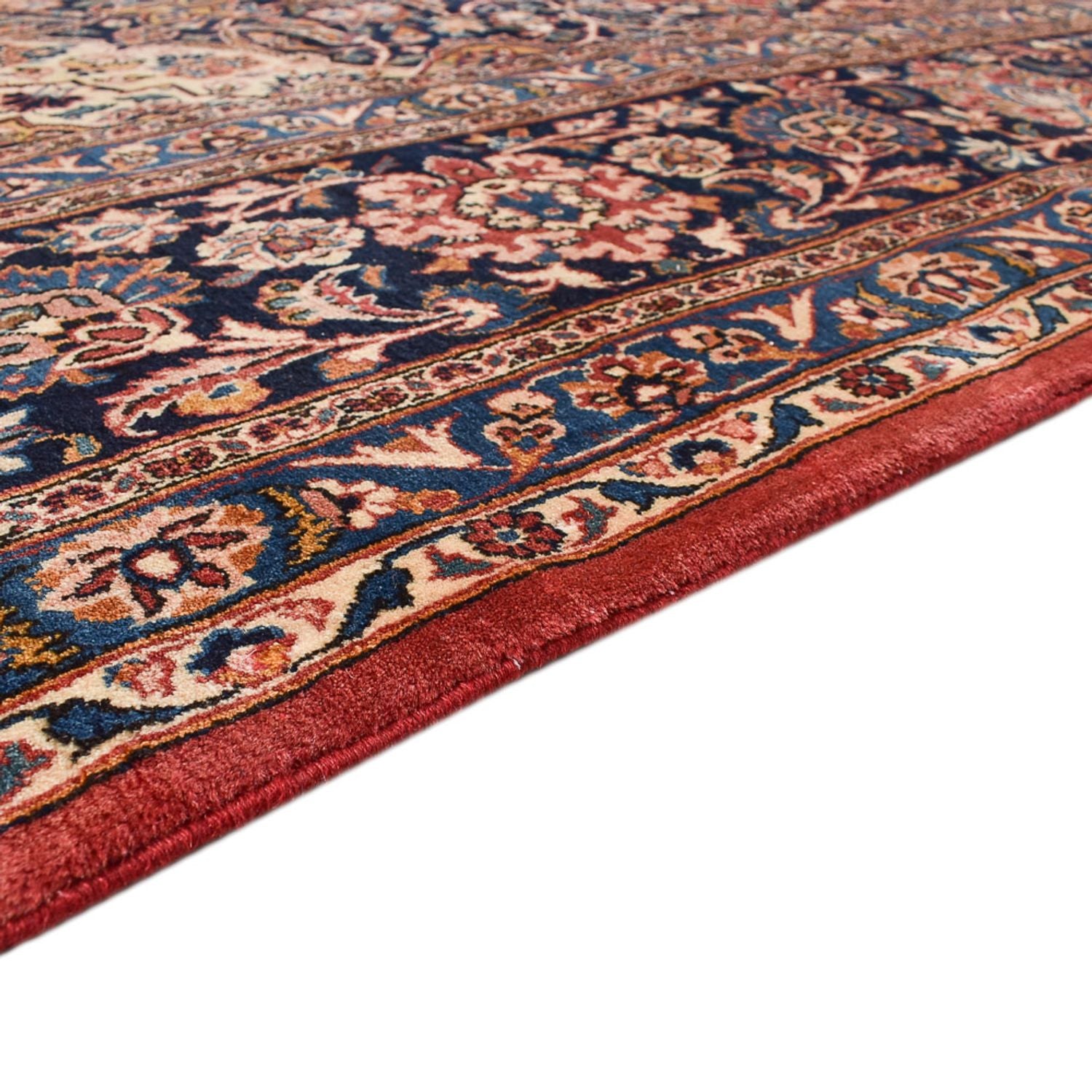 Persisk tæppe - Keshan - Royal - 445 x 333 cm - lysrød