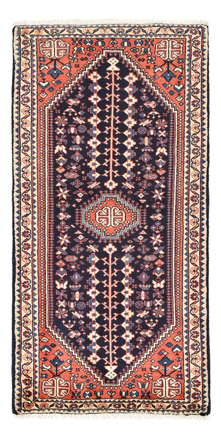 Persisk tæppe - Nomadisk - 123 x 62 cm - bordeaux rød
