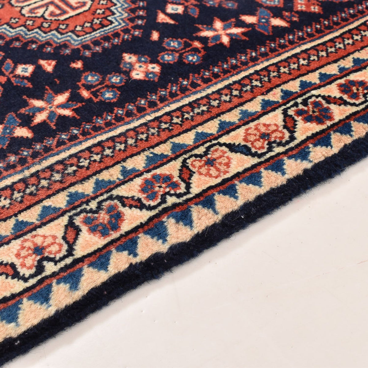 Persisk tæppe - Nomadisk - 123 x 62 cm - bordeaux rød