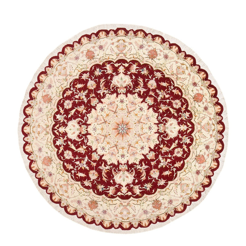 Persisk tæppe - Tabriz - Royal rundt  - 200 x 200 cm - flerfarvet