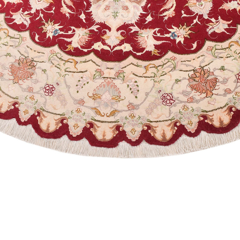Persisk tæppe - Tabriz - Royal rundt  - 200 x 200 cm - flerfarvet