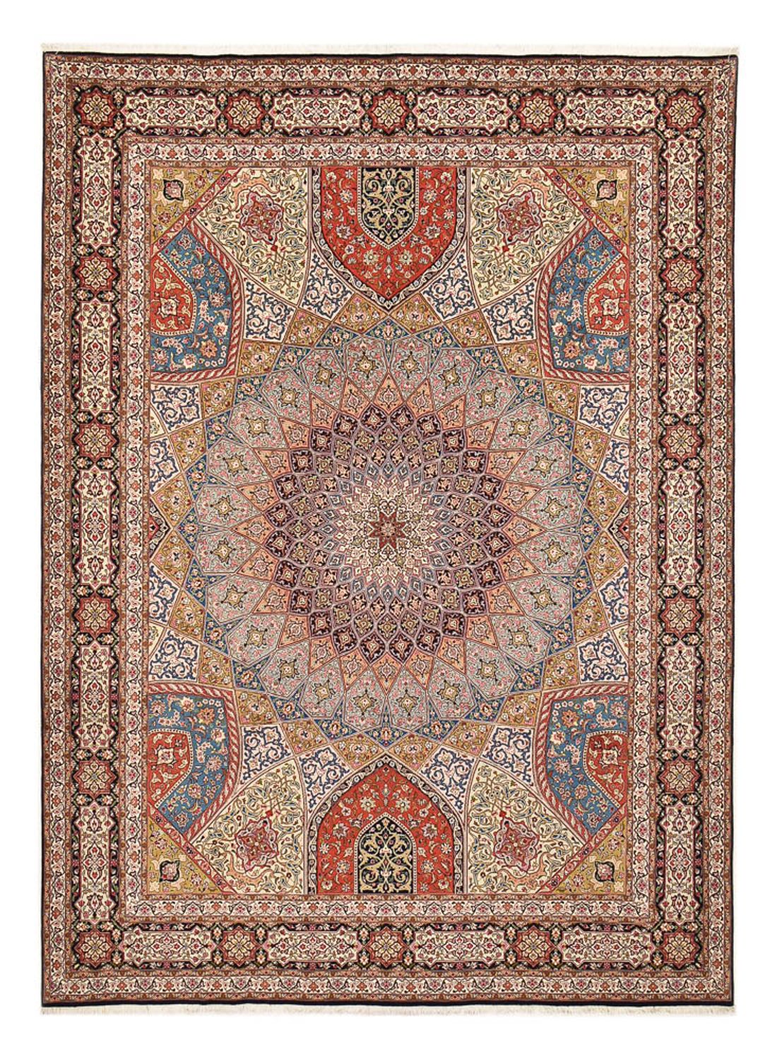 Persisk tæppe - Tabriz - Royal - 402 x 302 cm - lys beige
