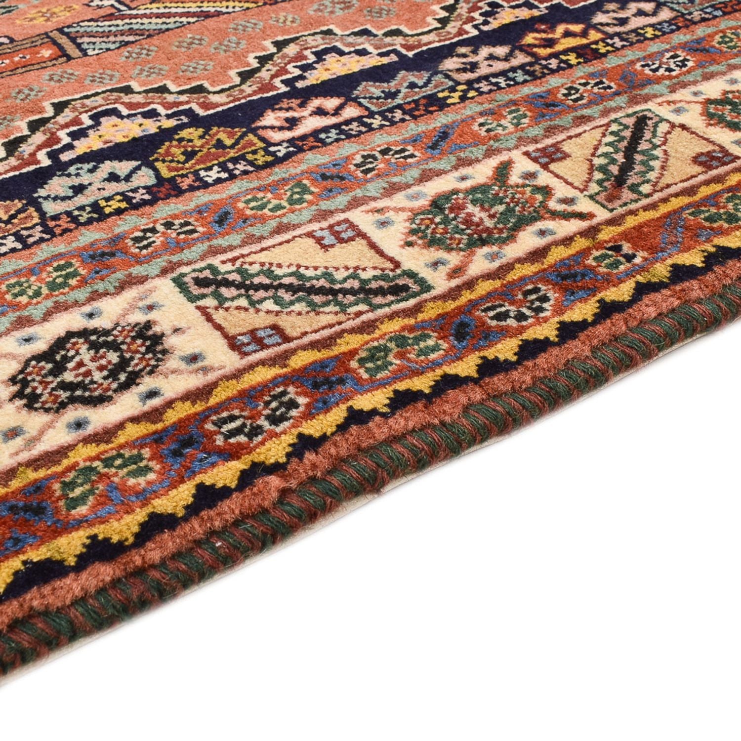 Gabbeh-tæppe - Kashkuli Persisk - 202 x 152 cm - lysrød