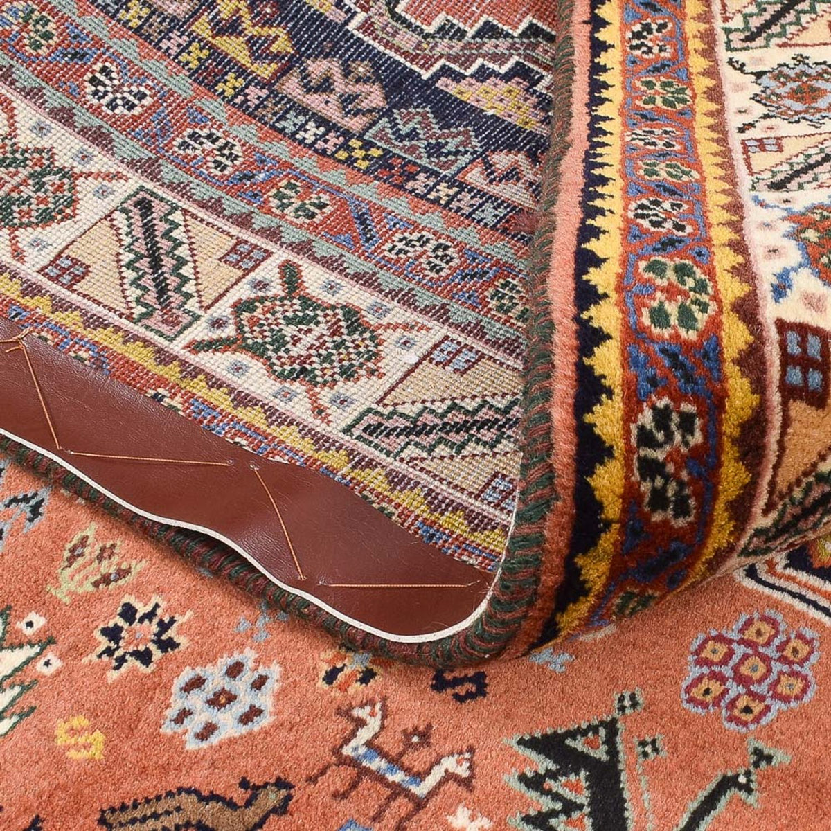 Gabbeh-tæppe - Kashkuli Persisk - 202 x 152 cm - lysrød