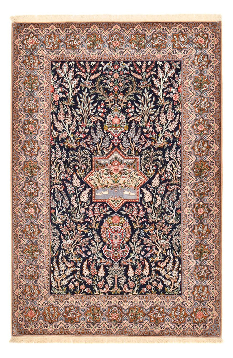 Persisk tæppe - Isfahan - Premium - 238 x 159 cm - mørkeblå