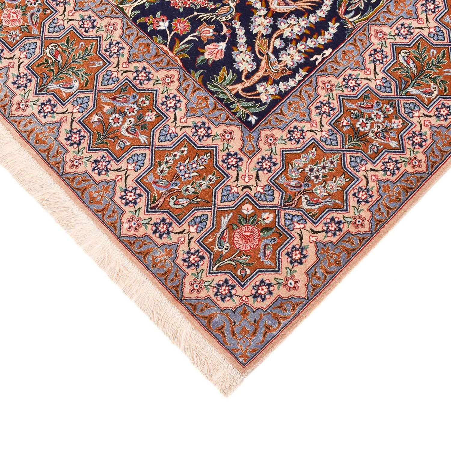 Persisk tæppe - Isfahan - Premium - 238 x 159 cm - mørkeblå