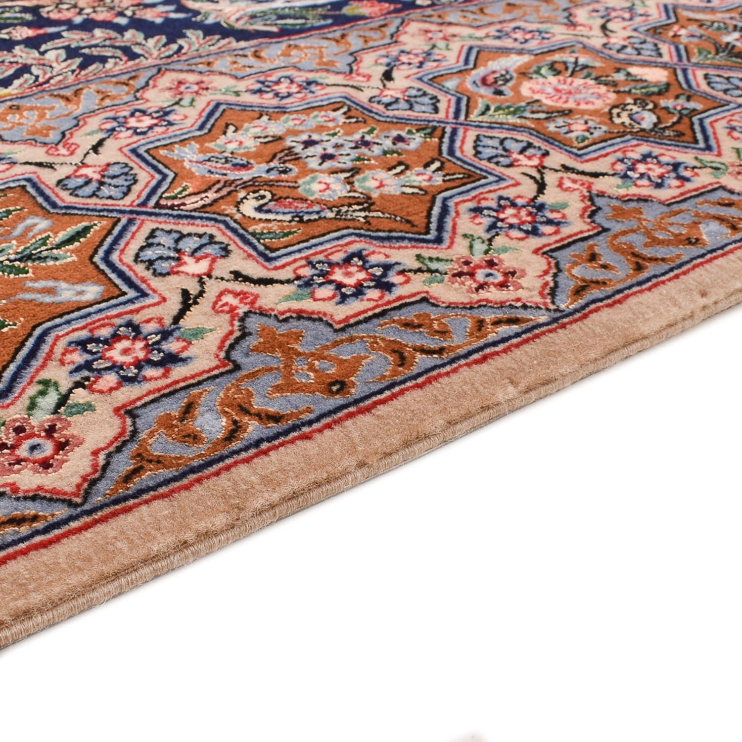 Persisk tæppe - Isfahan - Premium - 238 x 159 cm - mørkeblå